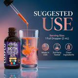 Clean Nutraceuticals LuxGlo Liquid Biotin Drops close-up