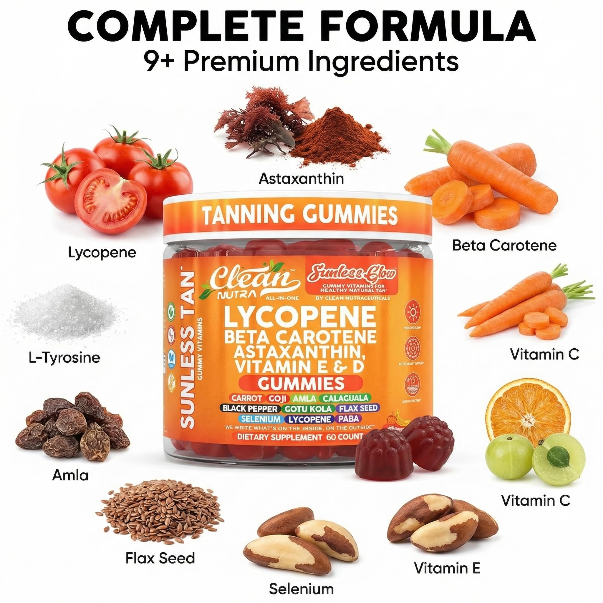 Clean Nutraceuticals Lycopene Gummies 170g ingredients list