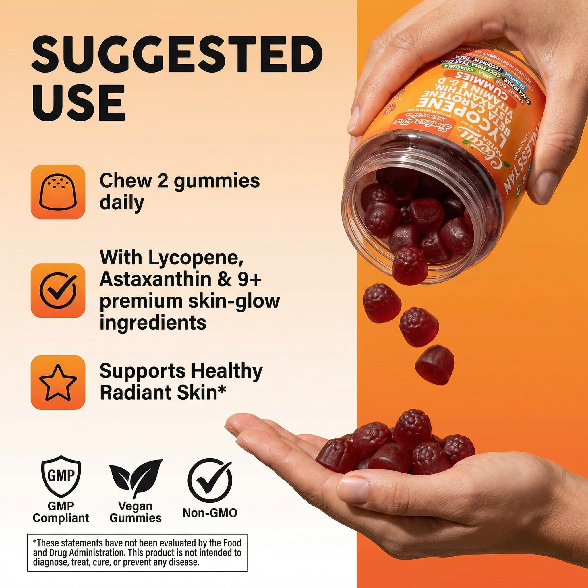 Clean Nutraceuticals Lycopene Gummies 170g side view