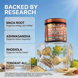Clean Nutraceuticals Maca Root Capsules bottle with label