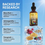 Clean Nutraceuticals Maca Root Drops 45g with ingredients list