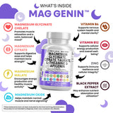 Clean Nutraceuticals Mag Genin Magnesium Complex capsules on a table