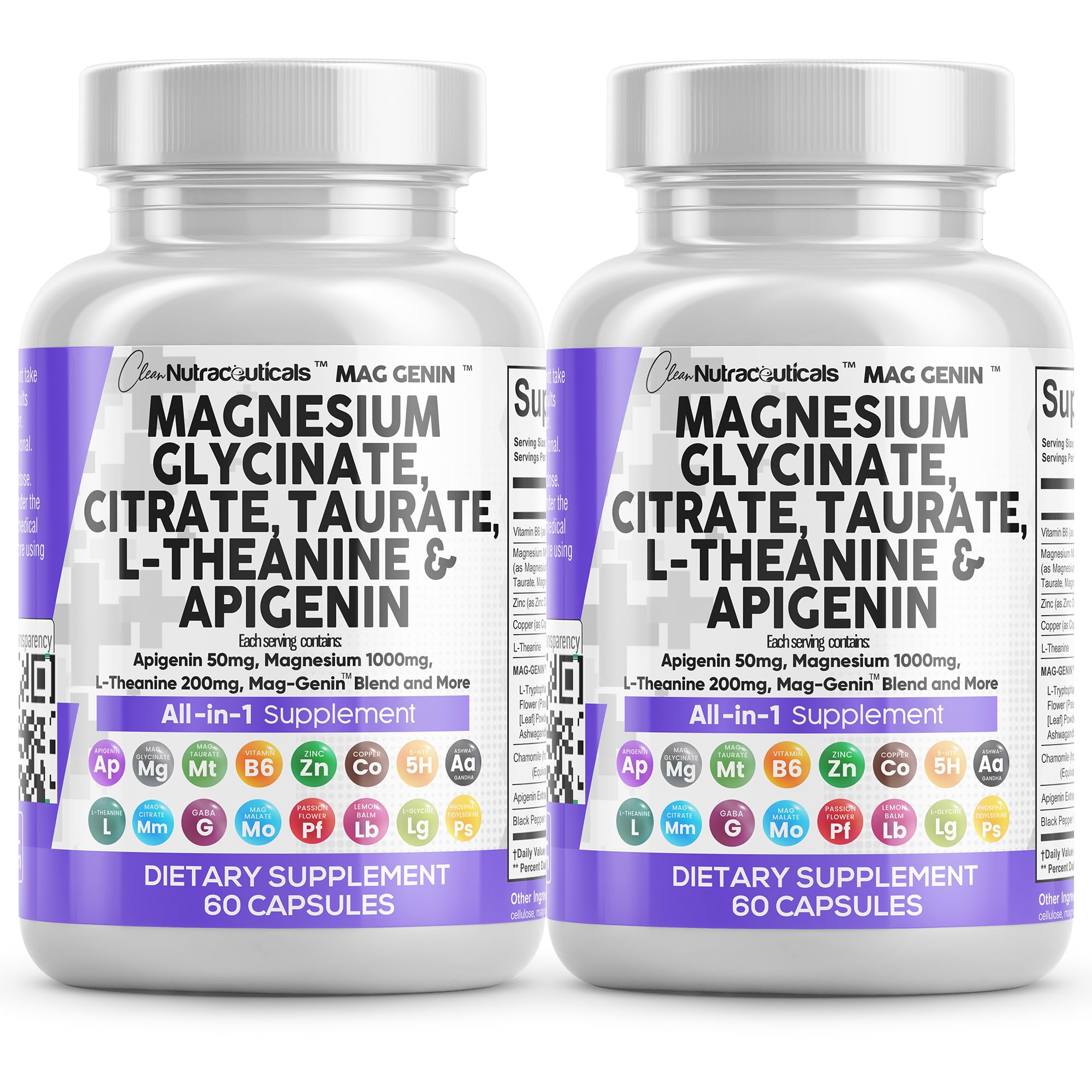 Clean Nutraceuticals Mag Genin Magnesium Complex front view