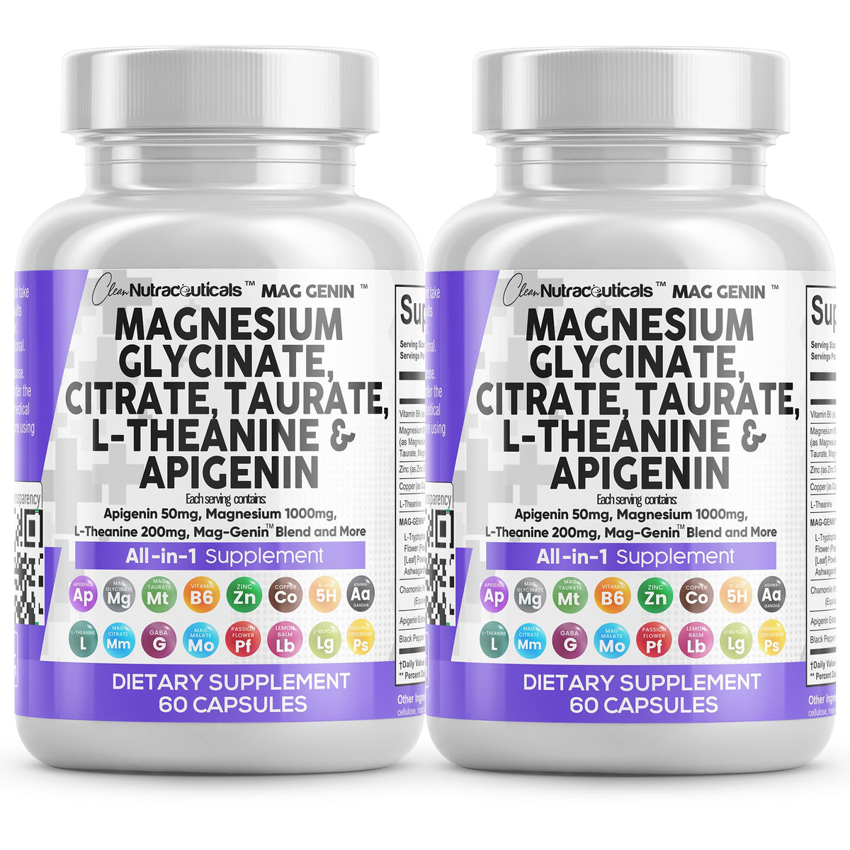 Clean Nutraceuticals Mag Genin Magnesium Complex front view