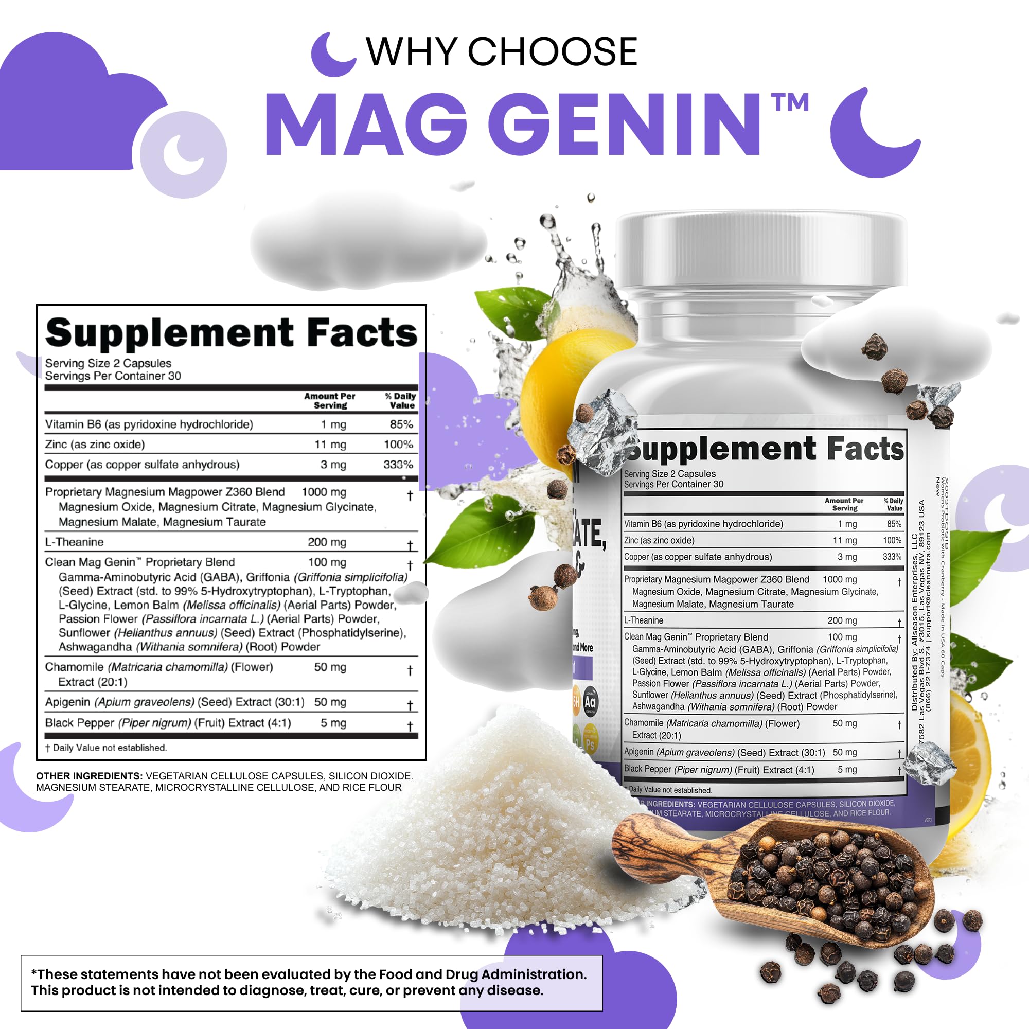 Clean Nutraceuticals Mag Genin Magnesium Complex packaging
