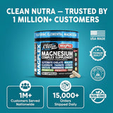 Clean Nutraceuticals Magnesium Glycinate Complex 1000mg with a measuring spoon