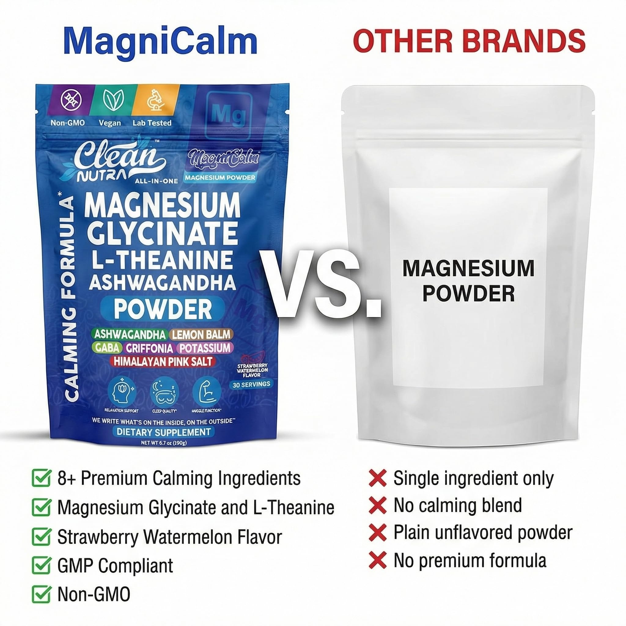 Clean Nutraceuticals Magnesium Glycinate Powder 200g ingredients list