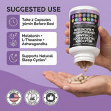 Clean Nutraceuticals Melatonin 10mg Valerian Root Capsules on a wooden table