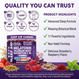 Clean Nutraceuticals Melatonin Gummies 10mg lifestyle shot with nightstand