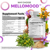 Clean Nutraceuticals Mellomood Saffron Supplement bottle with measuring spoon