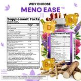 Clean Nutraceuticals Meno Ease Supplement bottle on a wooden surface