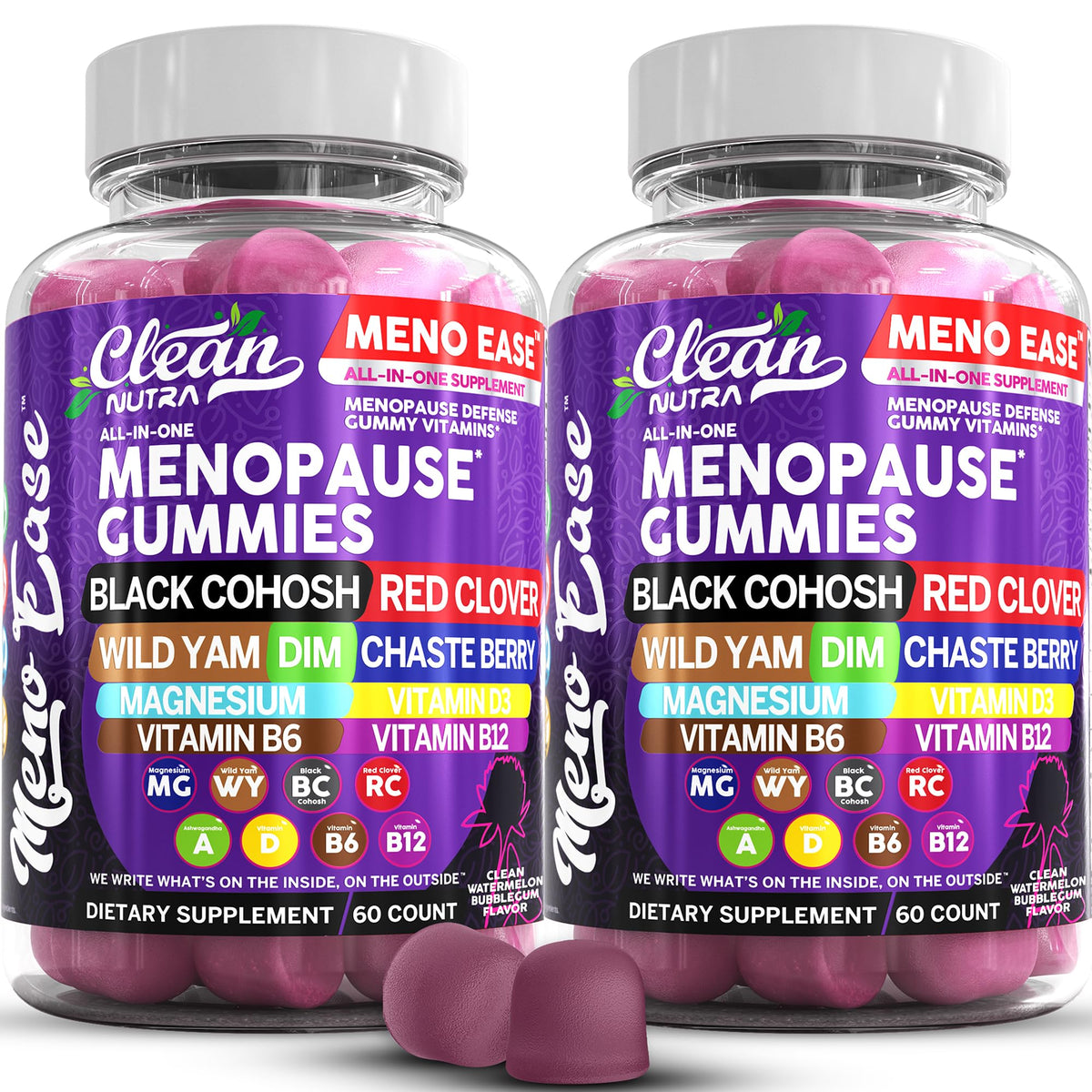 Clean Nutraceuticals Meno Ease Supplement front view with packaging