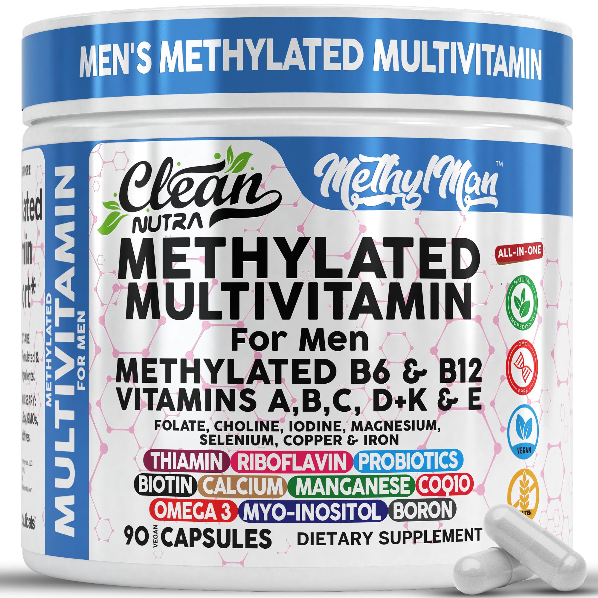 Clean Nutraceuticals MethylMan Men's Multivitamin front view