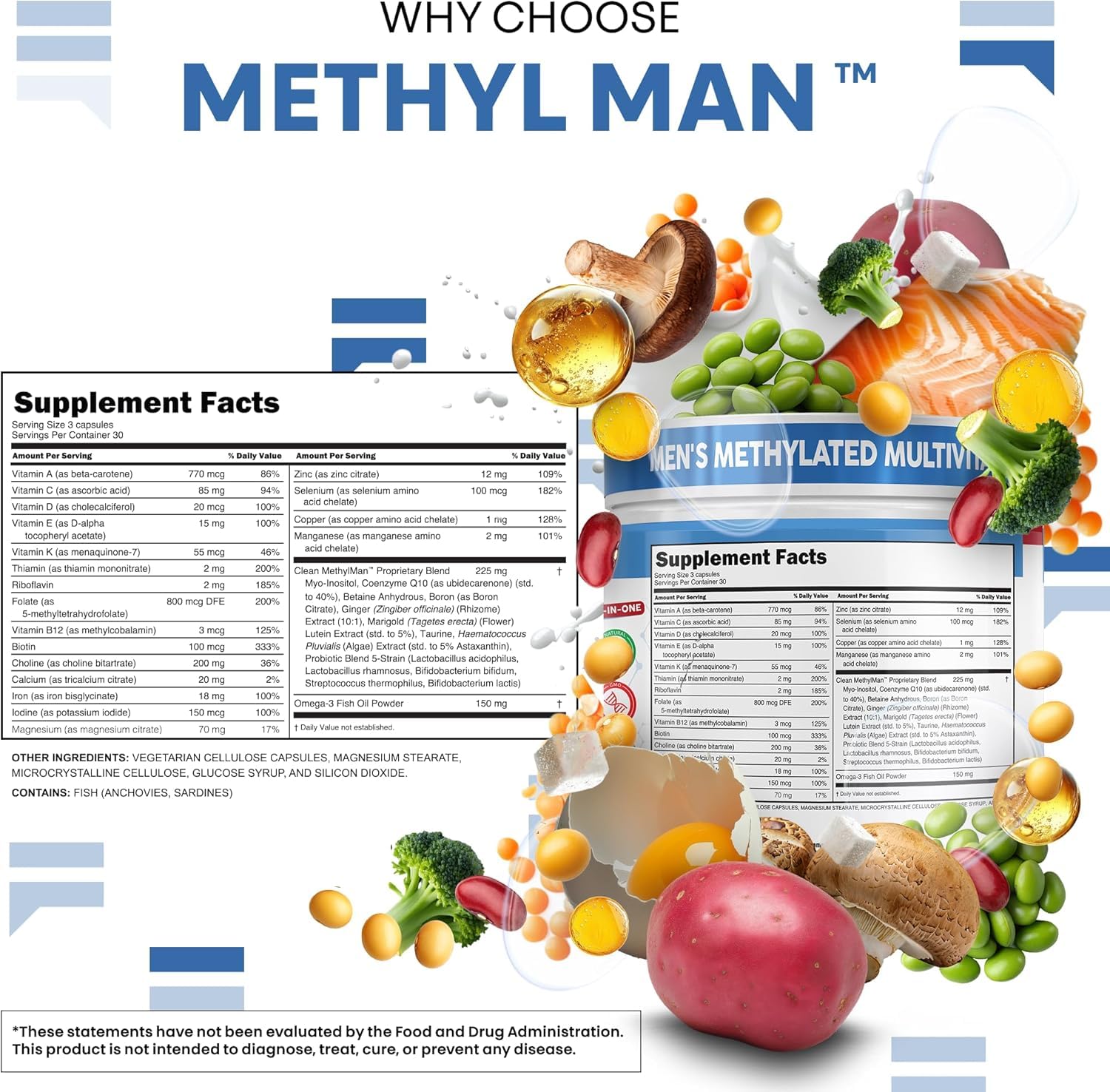 Clean Nutraceuticals MethylMan Men's Multivitamin packaging