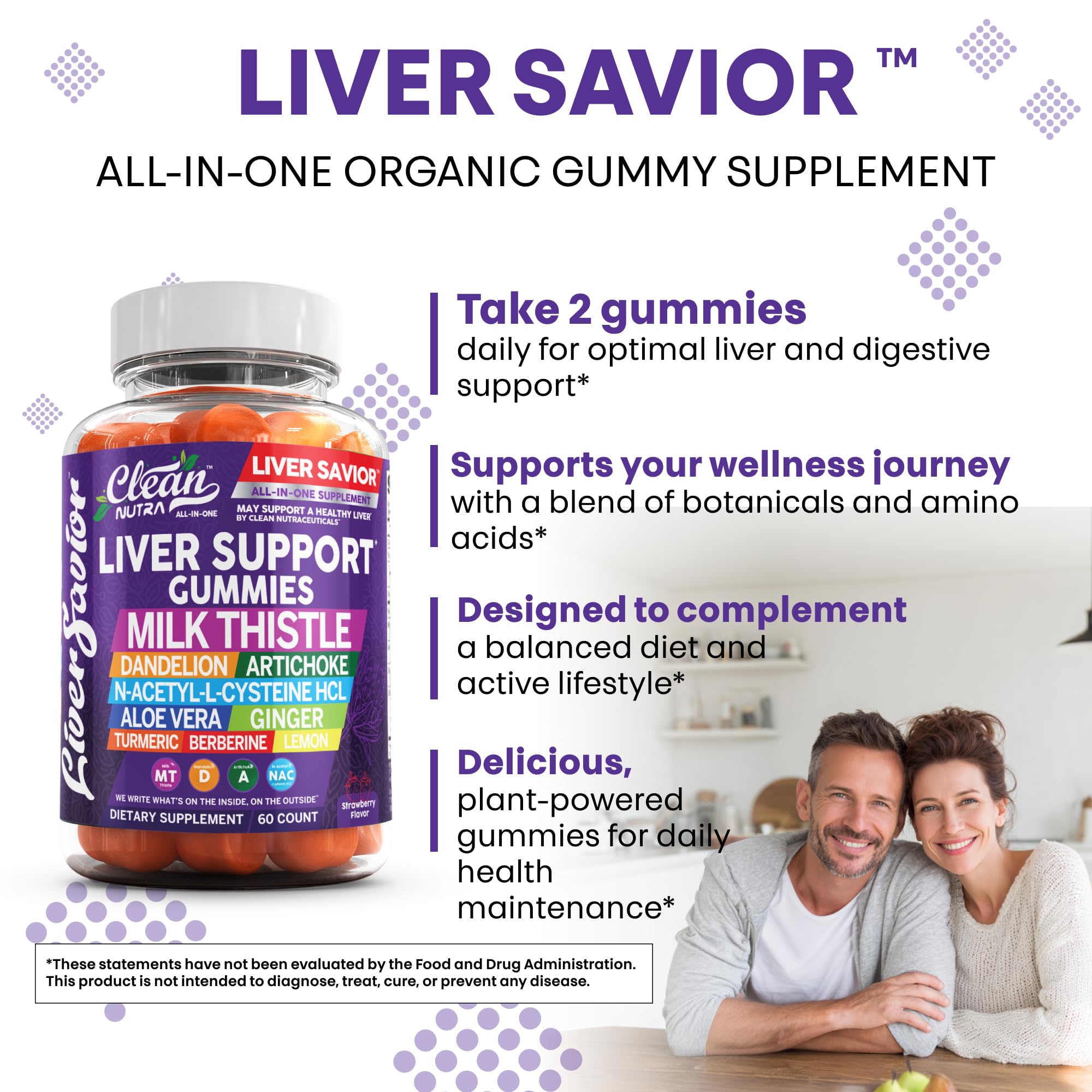 Clean Nutraceuticals Milk Thistle Gummies with ingredients