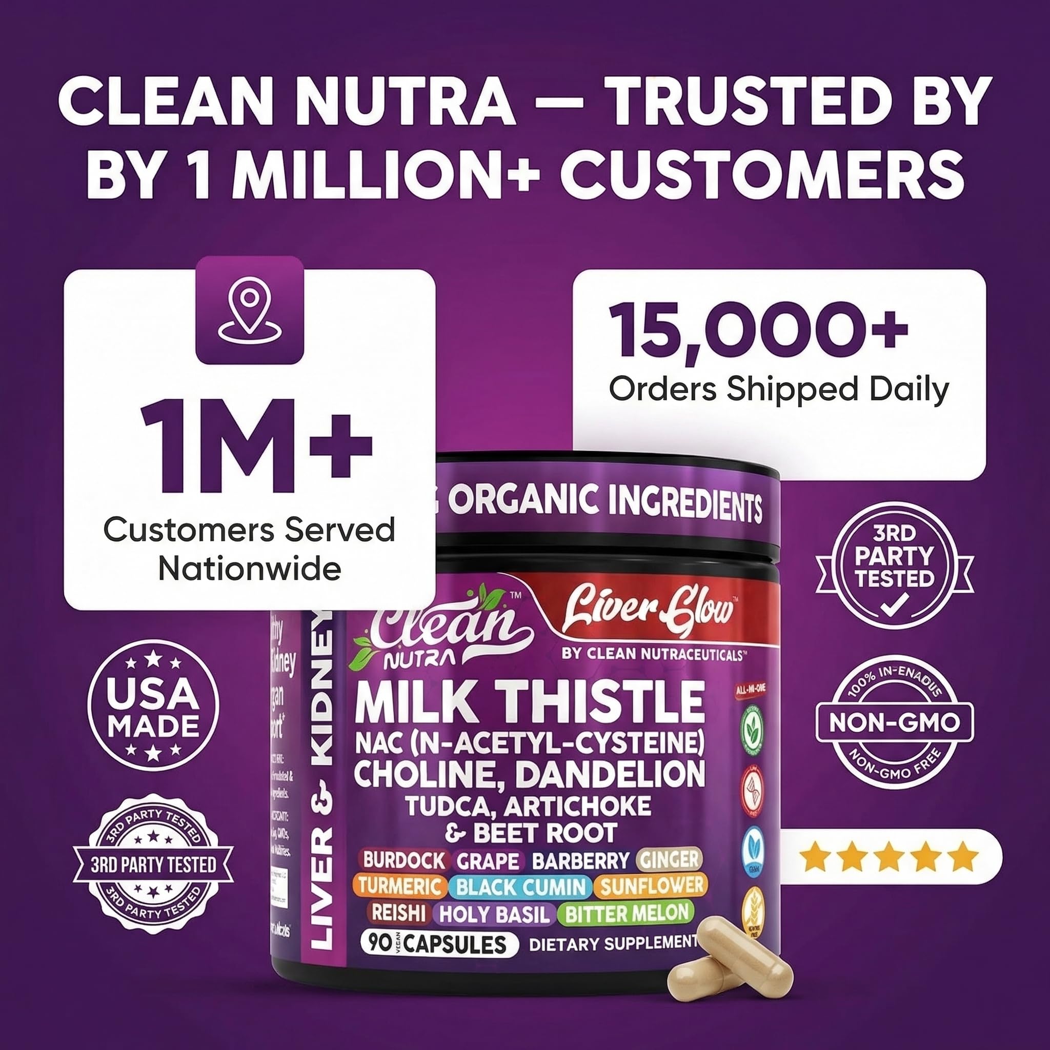 Clean Nutraceuticals Milk Thistle Liver Support 90 Capsules lifestyle scene