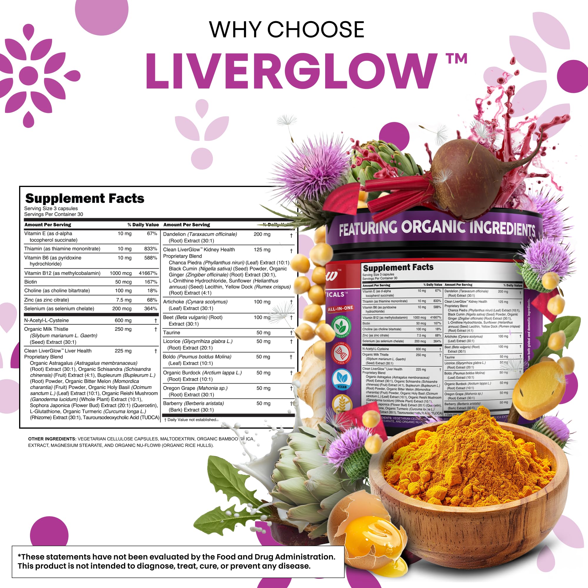 Clean Nutraceuticals Milk Thistle Liver Support 90 Capsules on a wooden table