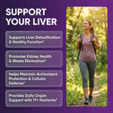 Clean Nutraceuticals Milk Thistle Liver Support 90 Capsules side view