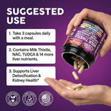 Clean Nutraceuticals Milk Thistle Liver Support 90 Capsules with a measuring spoon