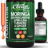 Clean Nutraceuticals Moringa Drops 2 fl oz front view