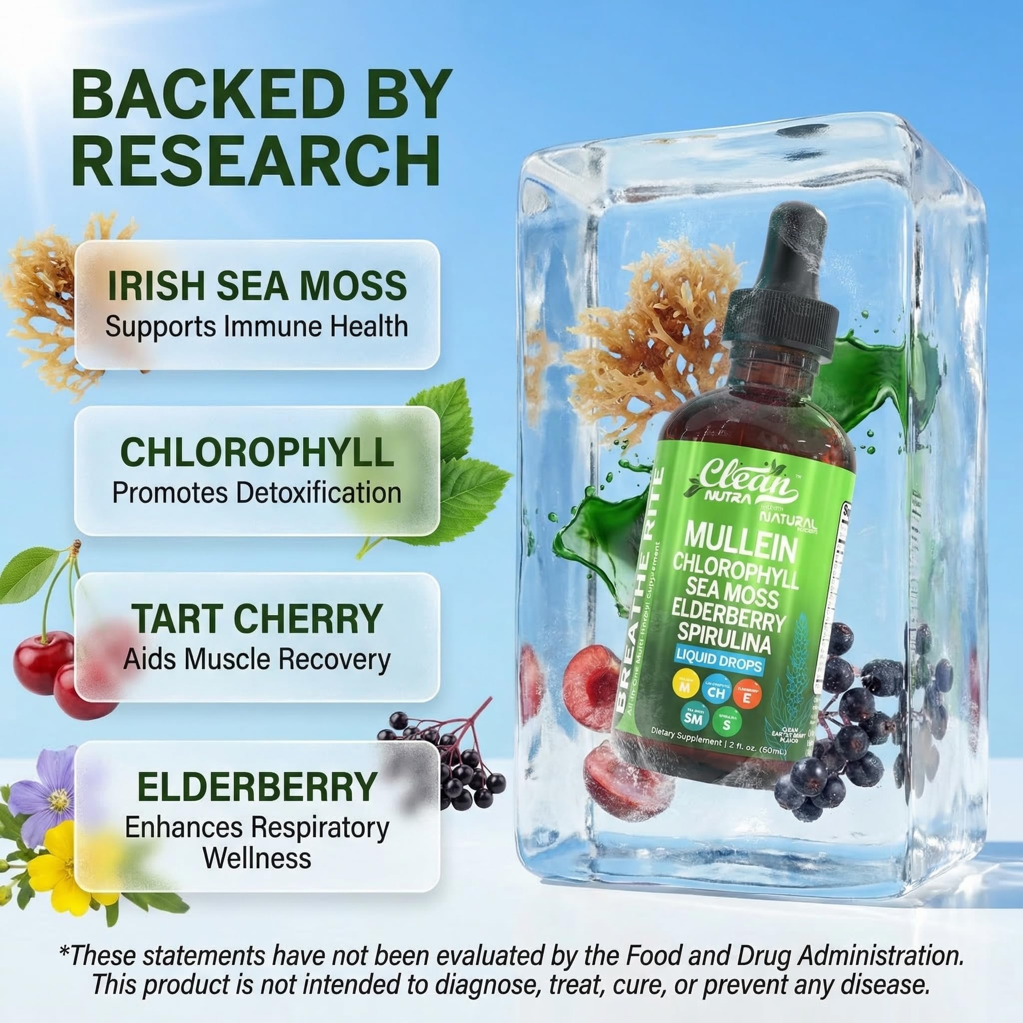 Clean Nutraceuticals Mullein Lung Support Tincture dropper close-up