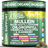 Clean Nutraceuticals Mullein Supplement 90 Vegan Capsules front view