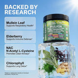 Clean Nutraceuticals Mullein Supplement capsules on a wooden surface