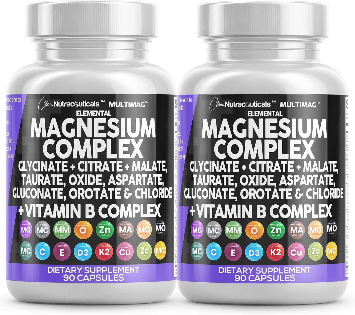 Clean Nutraceuticals MultiMag Magnesium Supplement 500mg front view
