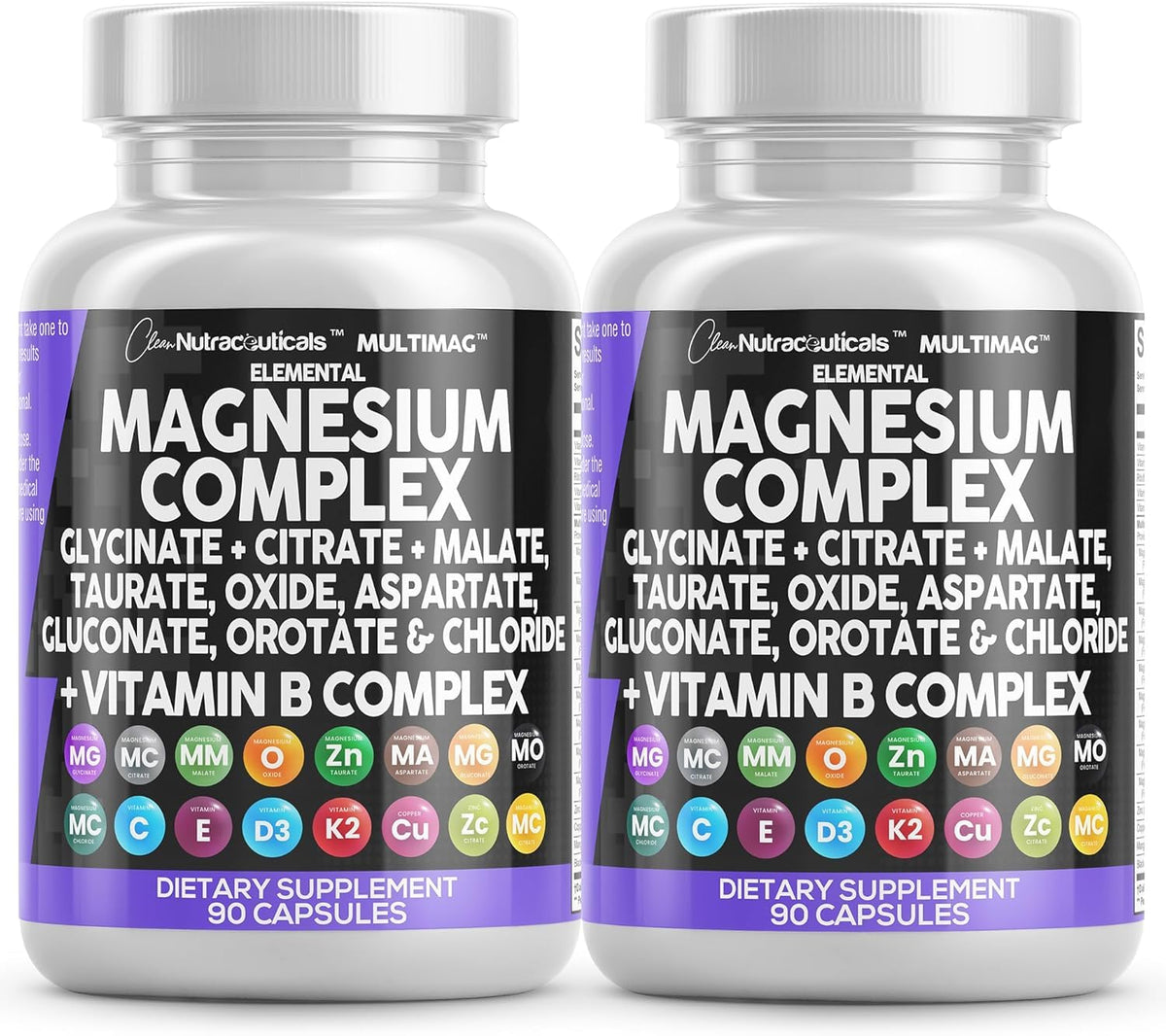 Clean Nutraceuticals MultiMag Magnesium Supplement 500mg front view
