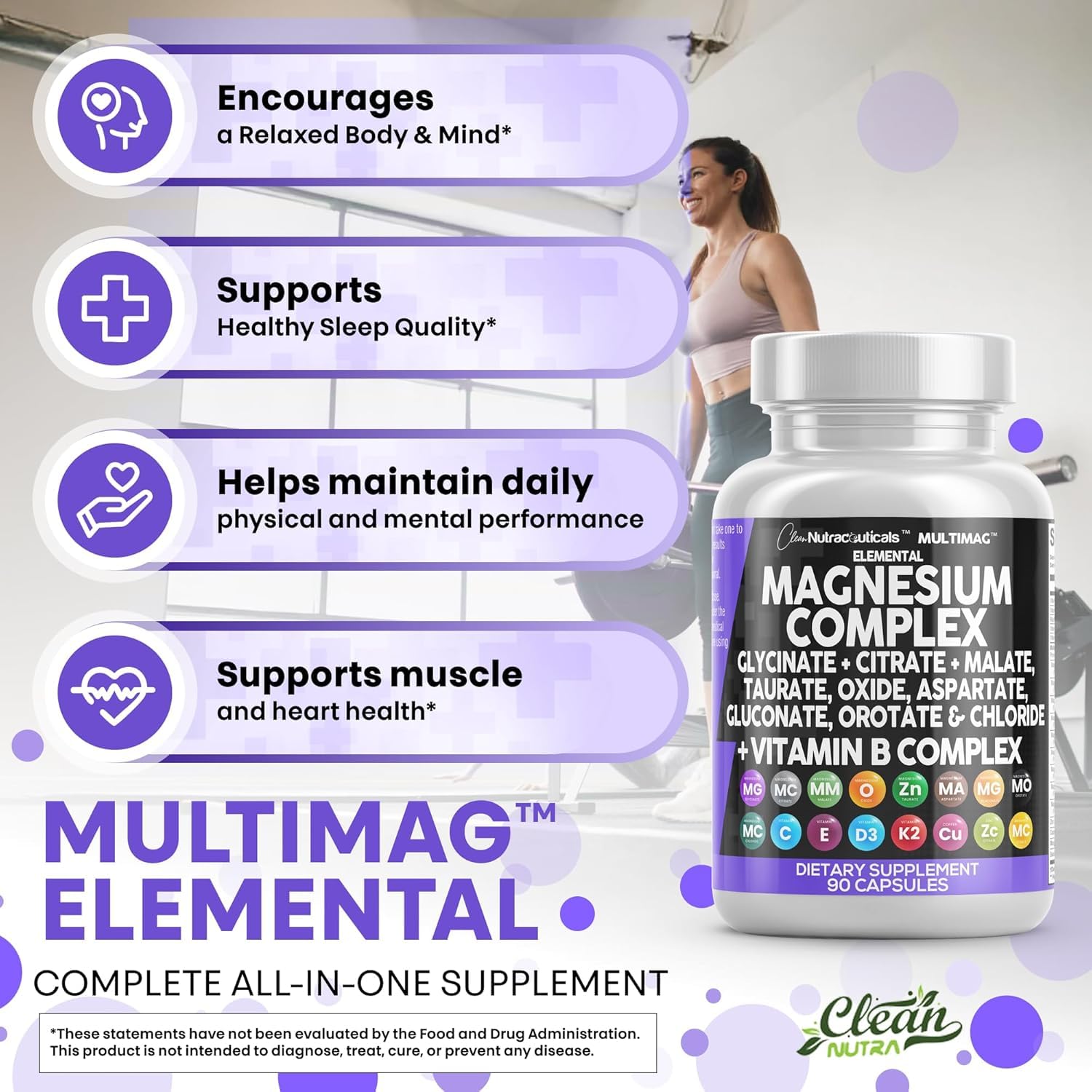 Clean Nutraceuticals MultiMag Magnesium Supplement 500mg ingredients list