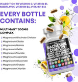 Clean Nutraceuticals MultiMag Magnesium Supplement 500mg with other supplements