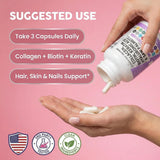 Clean Nutraceuticals MultiMane Collagen Capsules with a measuring spoon