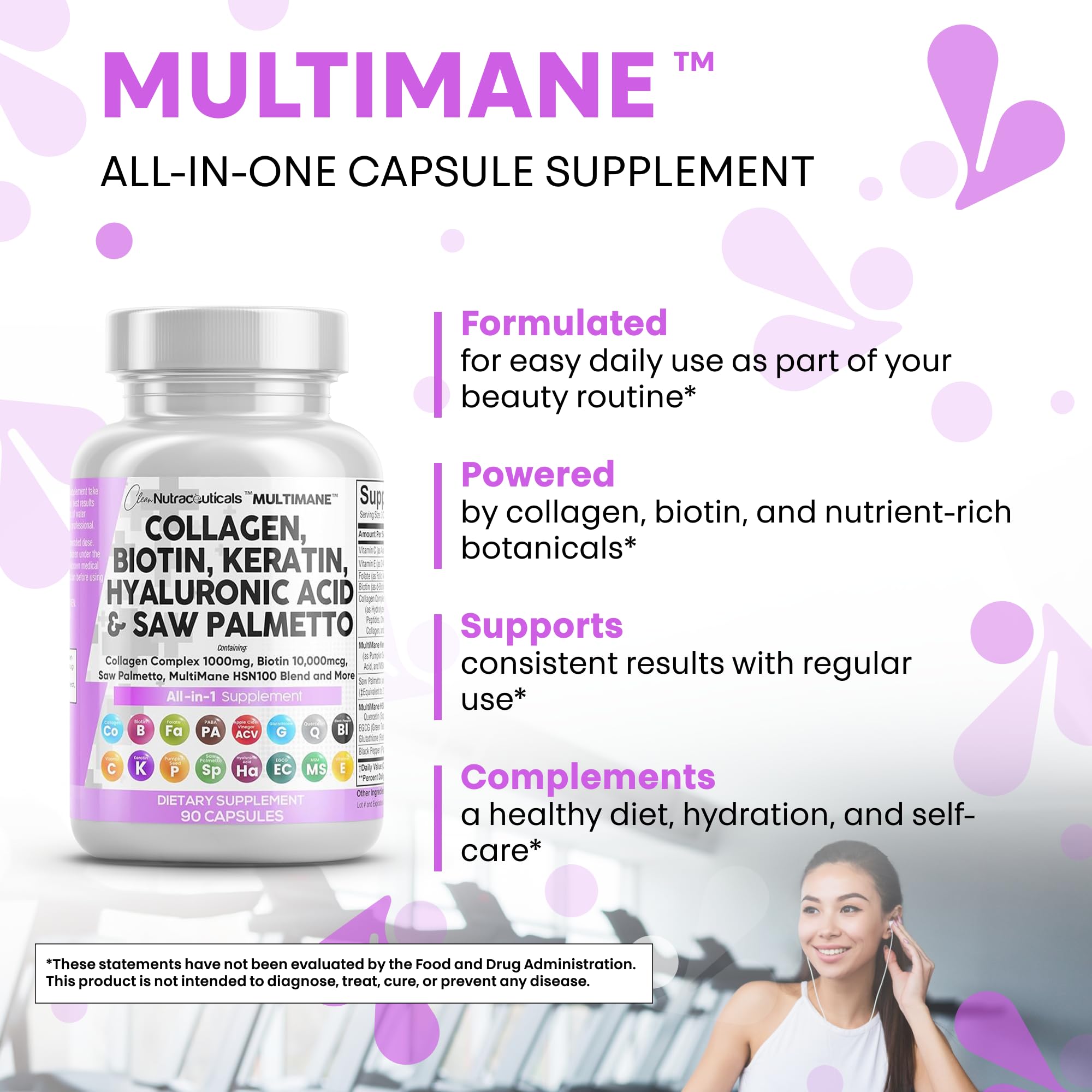 Clean Nutraceuticals MultiMane Collagen Complex 1000mg packaging