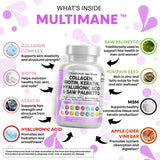 Clean Nutraceuticals MultiMane Collagen Complex 1000mg side view