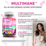 Clean Nutraceuticals Multimane Gummy Vitamins showing serving size