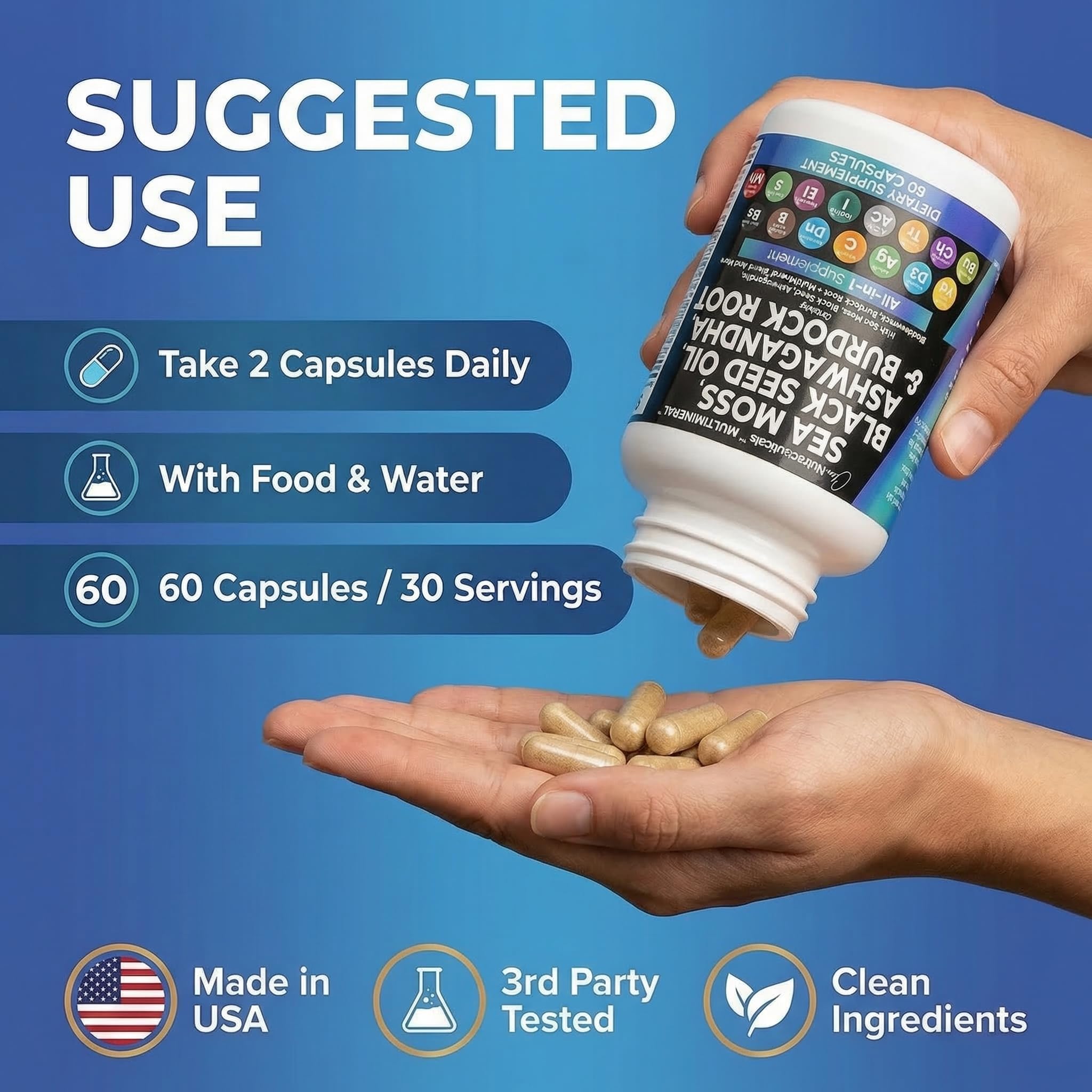 Clean Nutraceuticals MultiMineral Sea Moss Capsules lifestyle scene