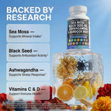 Clean Nutraceuticals MultiMineral Sea Moss Capsules with packaging