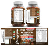 Clean Nutraceuticals Mushroom Gummies in a bowl