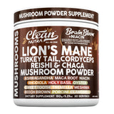 Clean Nutraceuticals Mushroom Powder Supplement 150g front view
