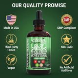 Clean Nutraceuticals Oil of Oregano 2 fl. oz. bottle on a wooden table