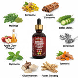 Clean Nutraceuticals Organic Berberine with Ceylon Cinnamon Drops in a measuring spoon