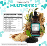 Clean Nutraceuticals Organic Sea Moss Drops MultiMin102 with a glass of water