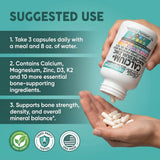 Clean Nutraceuticals Osteo Defend Calcium Supplement bottle with a glass of water