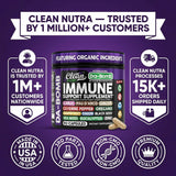 Clean Nutraceuticals Pau D' Arco Organic daily wellness Support Capsules with black seed oil
