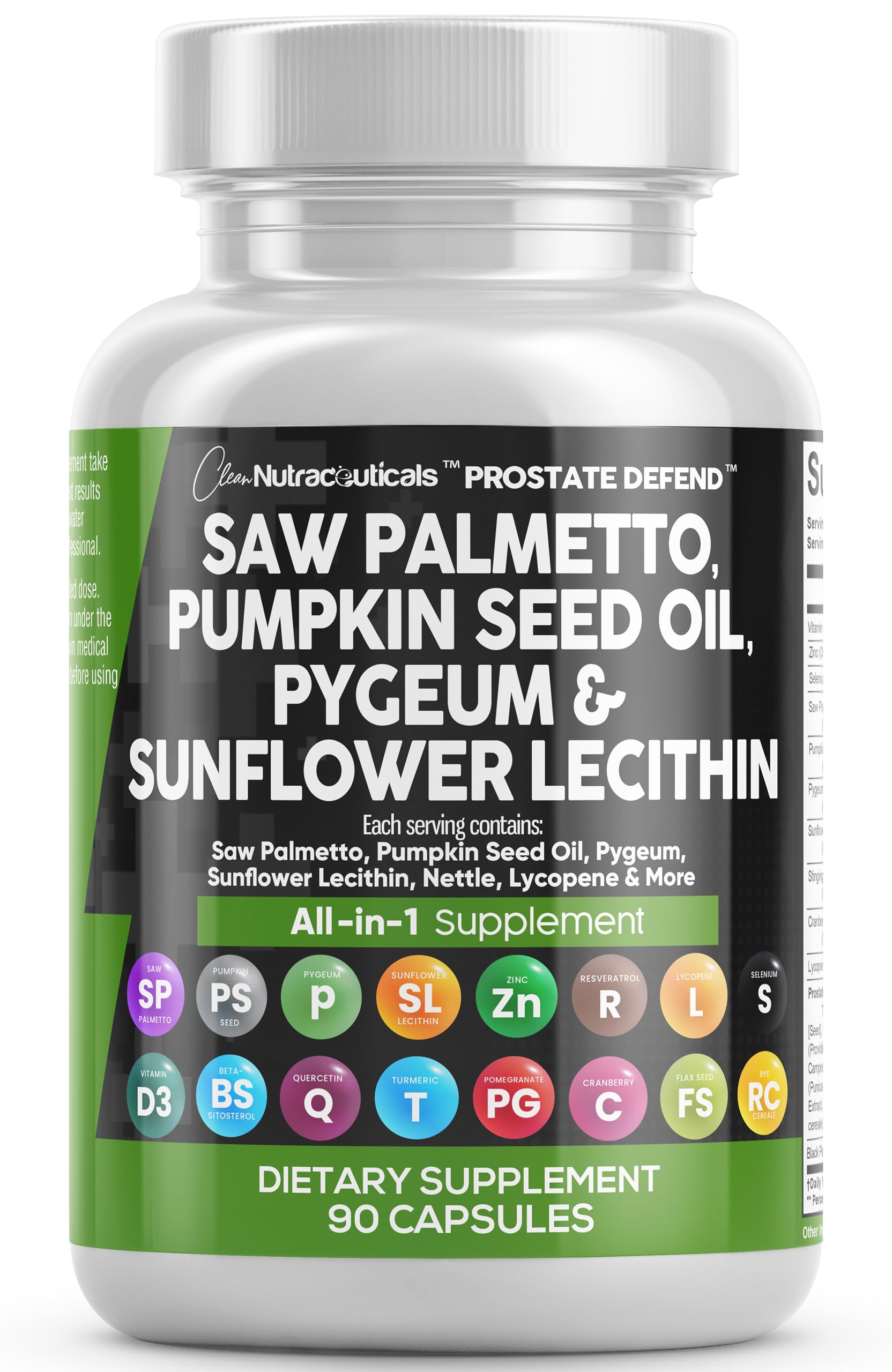 Clean Nutraceuticals Prostate Defend Supplement bottle front view