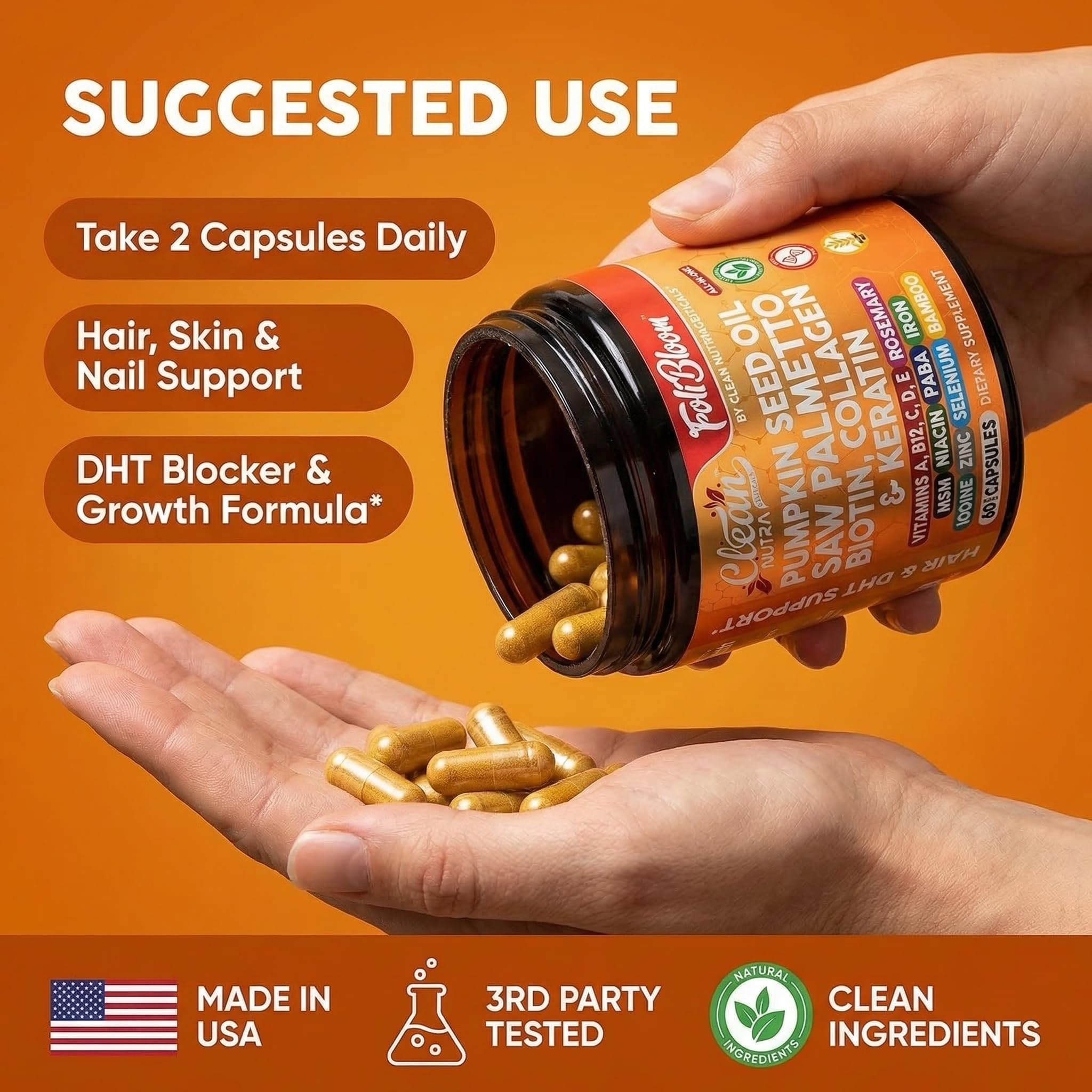 Clean Nutraceuticals Pumpkin Seed Oil Capsules with measuring spoon