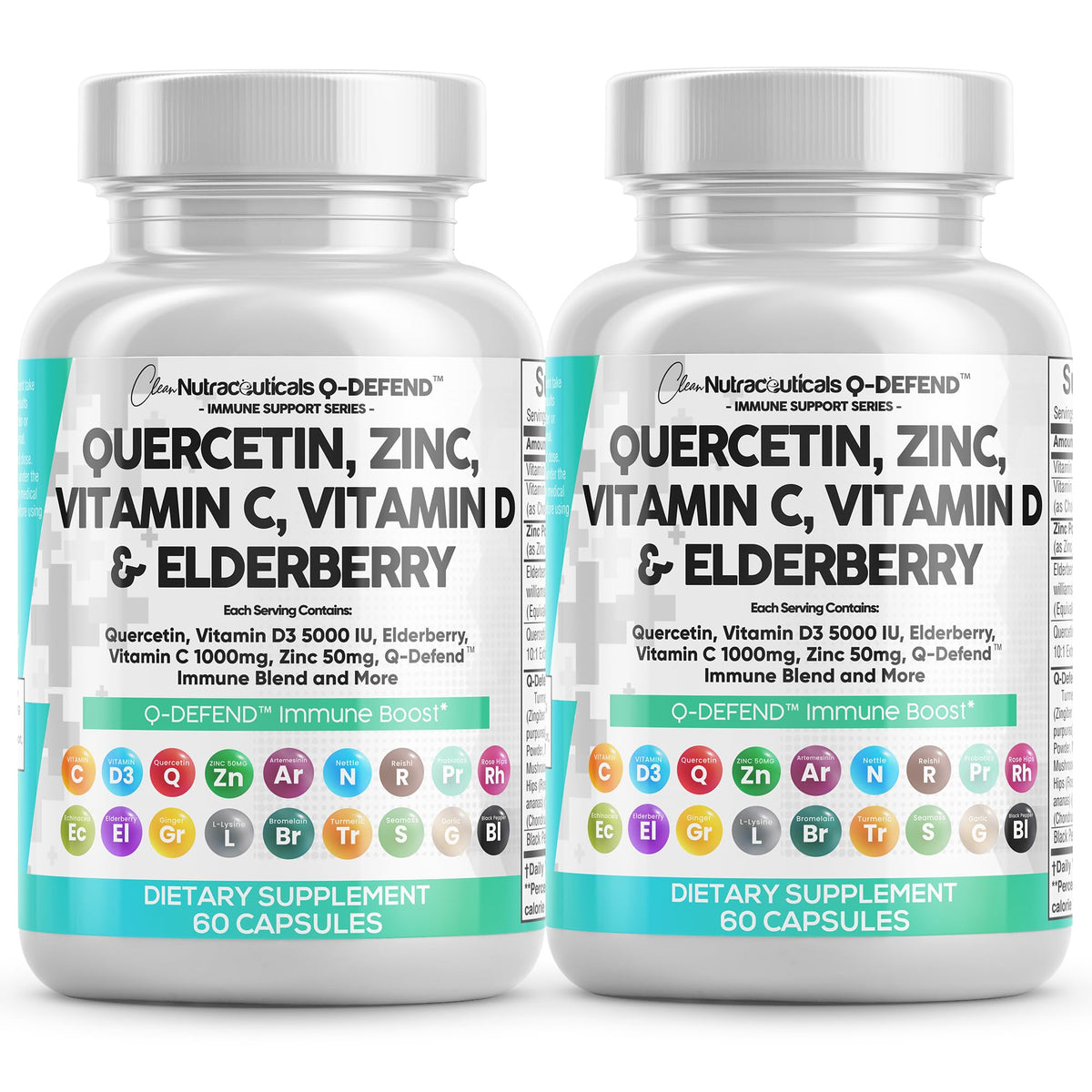 Clean Nutraceuticals Q Defend Quercetin Supplement front view