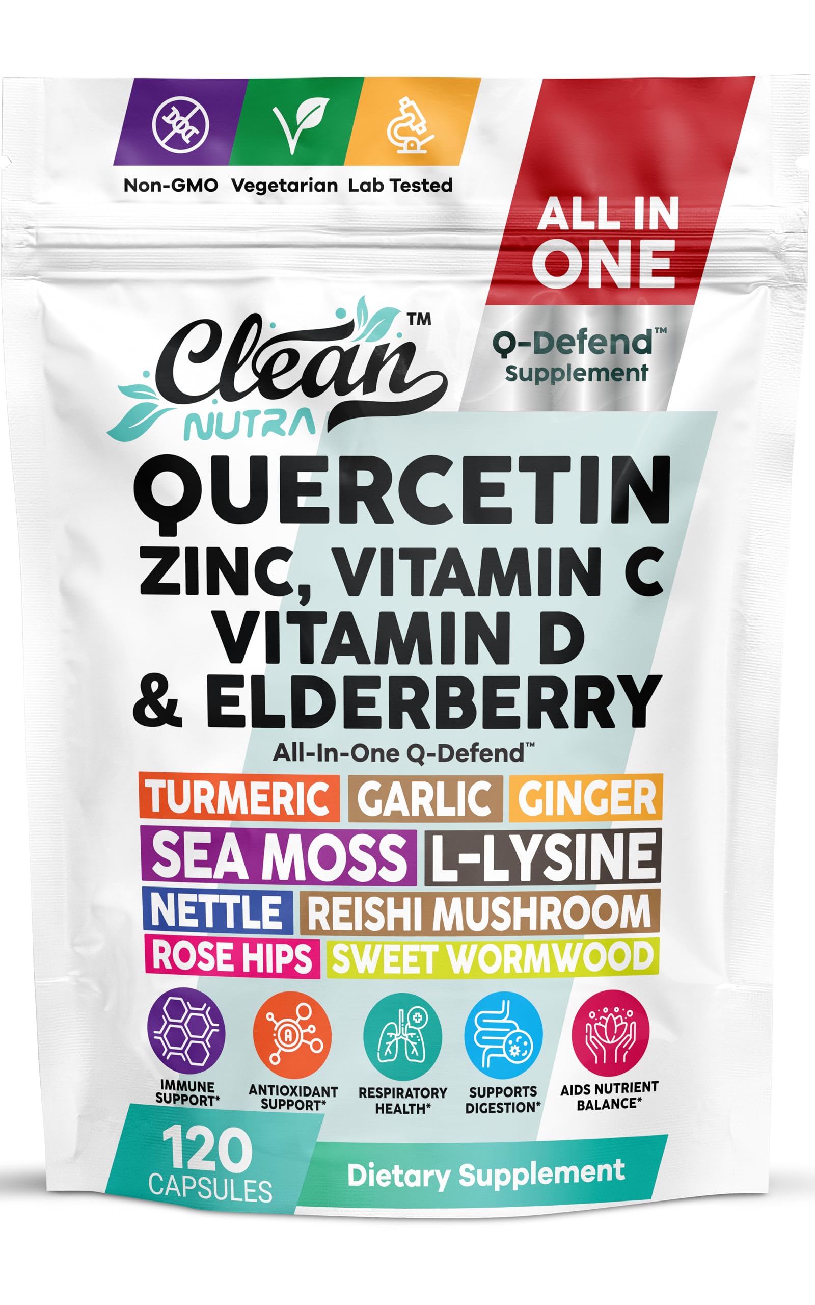 Clean Nutraceuticals Q Defend Quercetin Supplement front view