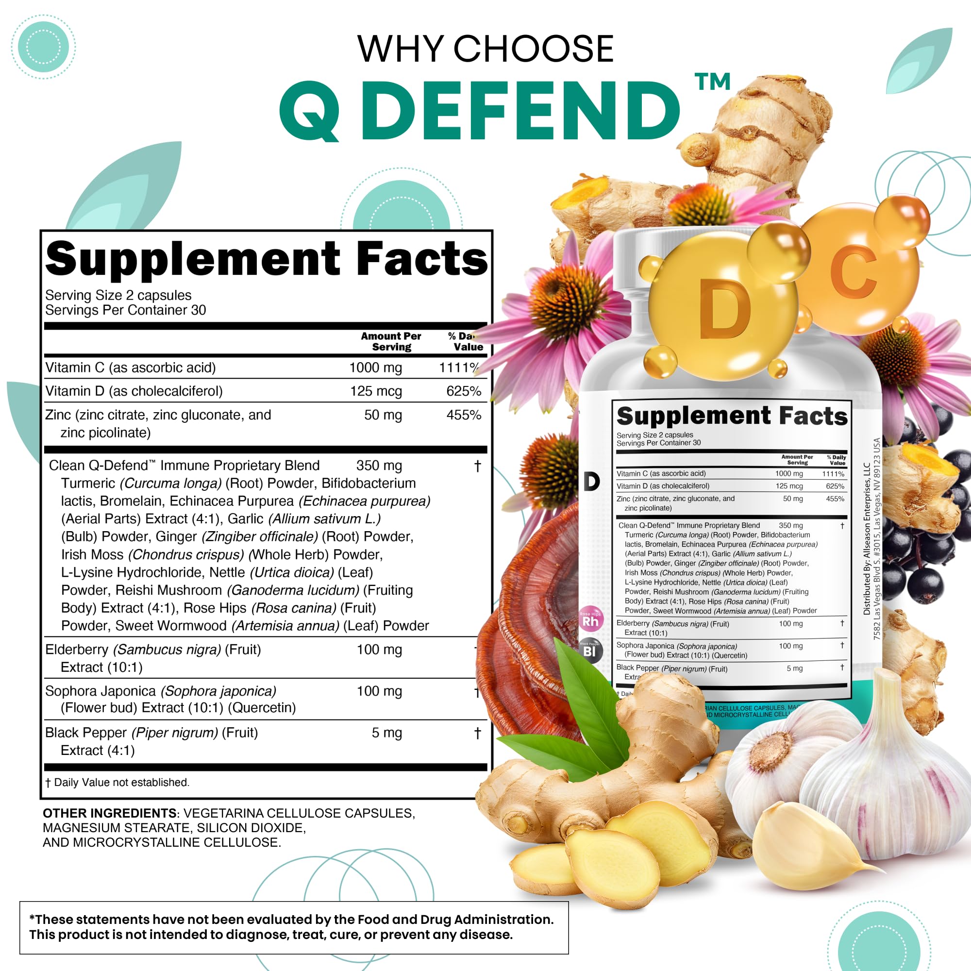 Clean Nutraceuticals Q Defend Quercetin Supplement packaging