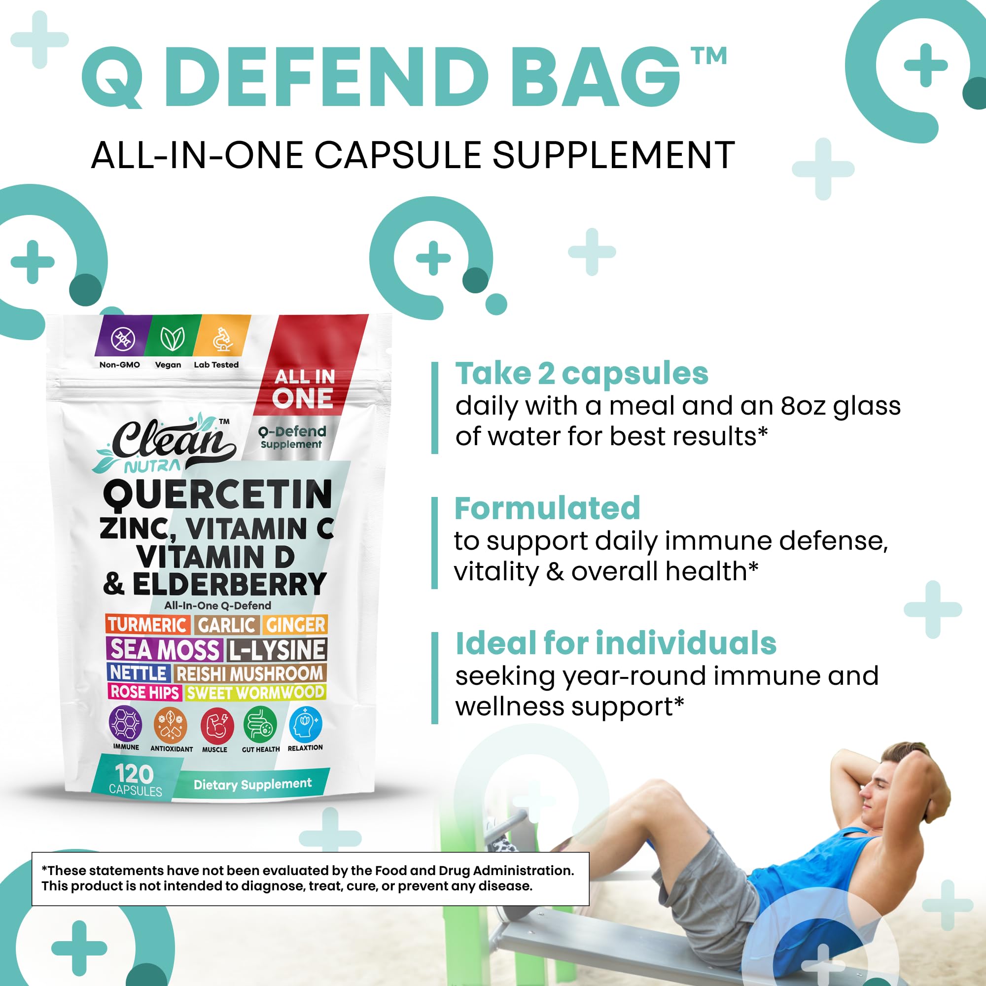Clean Nutraceuticals Q Defend Quercetin Supplement packaging